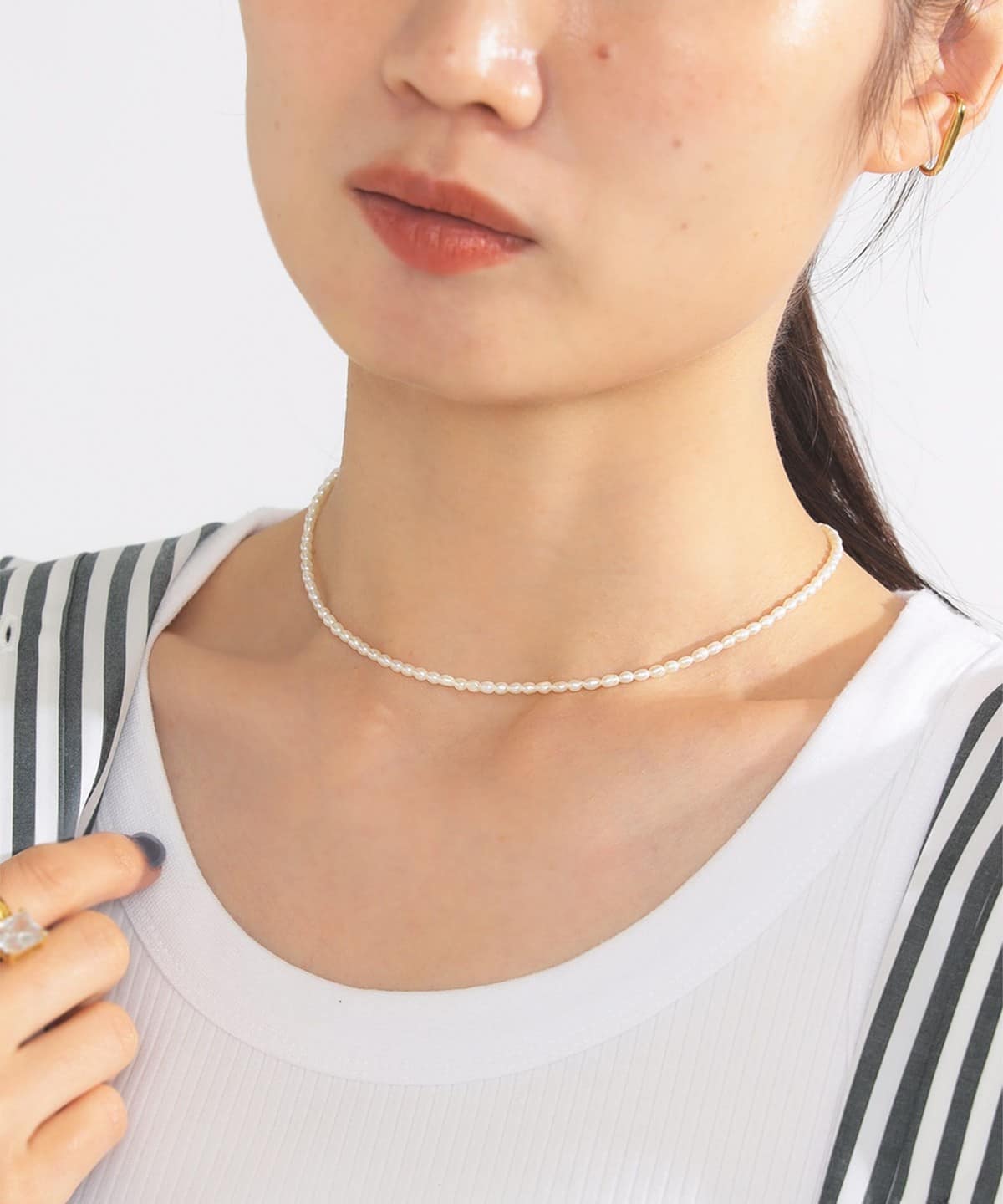 les bon bon ル ボン ボン / blanc pearl チョーカー アクセサリー WOMEN WHITE ONE SIZE les bon bon ル ボン ボン / blanc pearl チョーカー アクセサリー WOMEN WHITE ONE SIZE