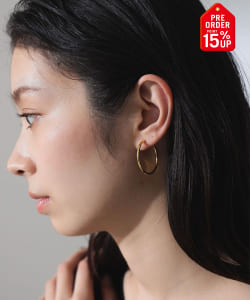 【+15%ポイントUP】MARIA BLACK / SENORITA ペア フープピアス 25mm イエローゴールド