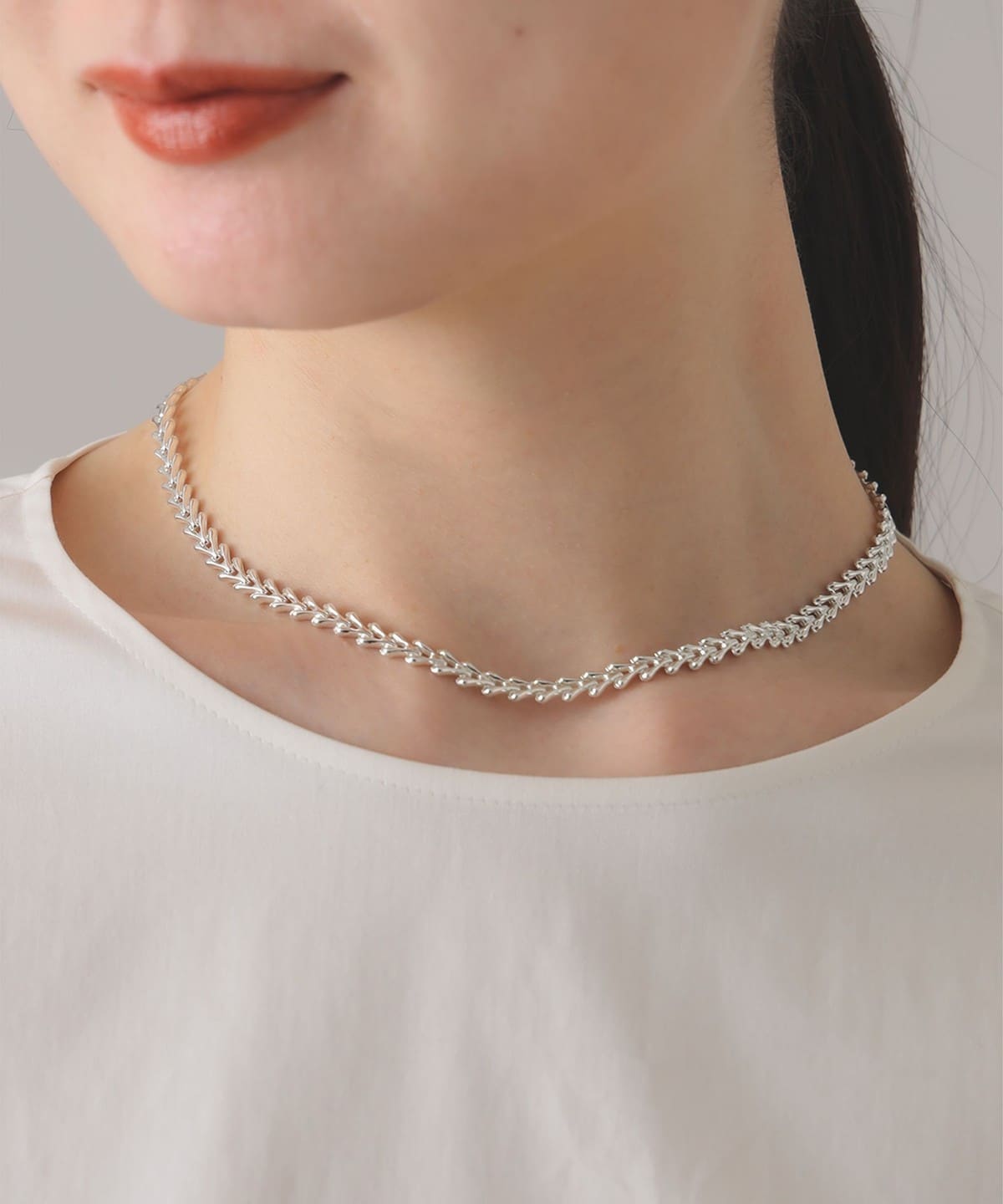quip queint / ヘリンボーン S ネックレス アクセサリー WOMEN SILVER ONE SIZE quip queint / ヘリンボーン S ネックレス アクセサリー WOMEN SILVER ONE SIZE