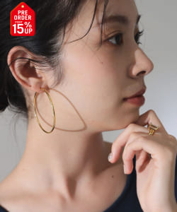 【+15%ポイントUP】MARIA BLACK / SENORITA ペア フープピアス 50mm イエローゴールド