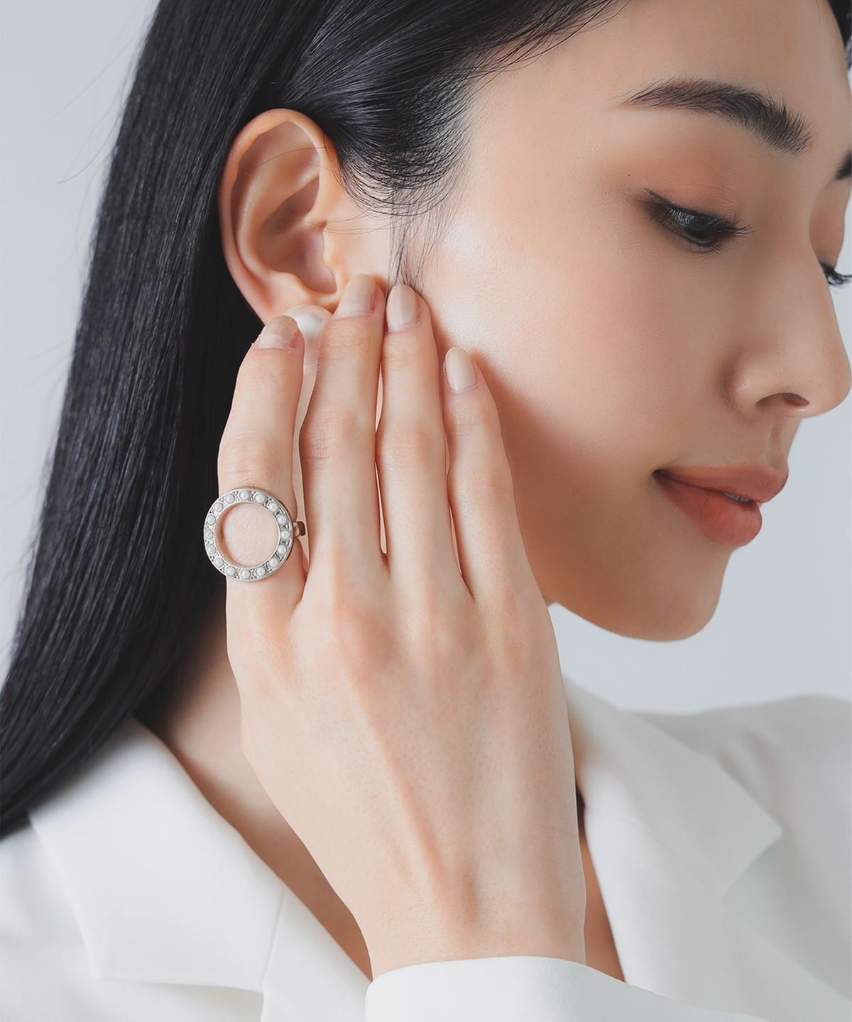 gren グリン / パール ラウンド リング アクセサリー WOMEN SILVER ONE SIZE gren グリン / パール ラウンド リング アクセサリー WOMEN SILVER ONE SIZE