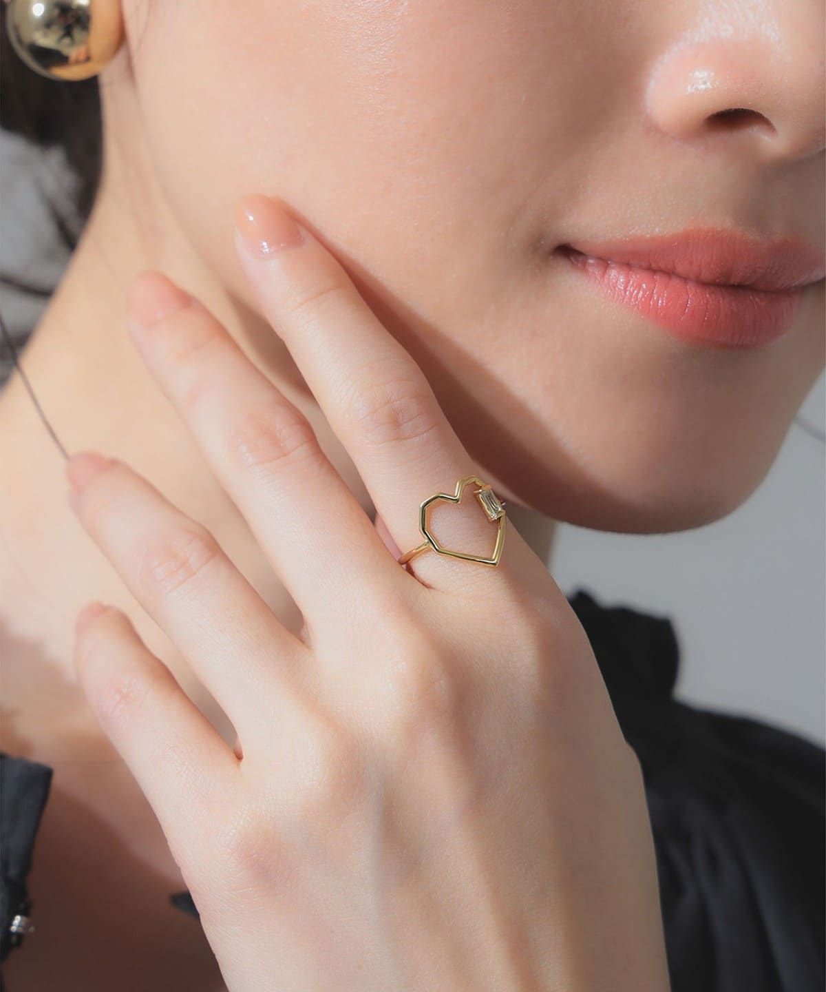 ALIITA / ハート アクアマリン リング アクセサリー WOMEN GOLD XS ALIITA / ハート アクアマリン リング アクセサリー WOMEN GOLD XS