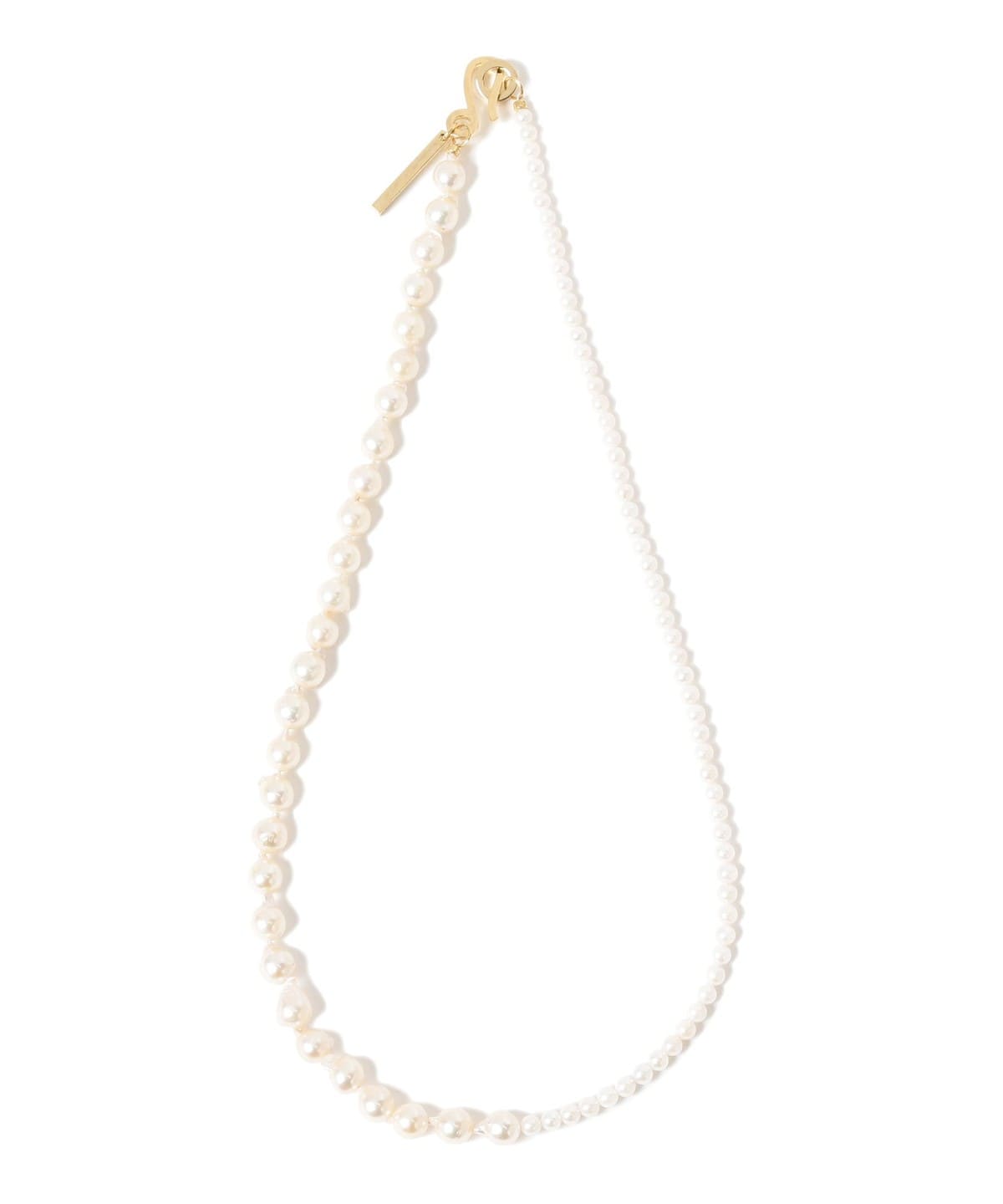 AYUS / アコヤバロックパール 2ストーン ネックレス アクセサリー WOMEN WHITE×GOLD ONE SIZE AYUS / アコヤバロックパール 2ストーン ネックレス アクセサリー WOMEN WHITE×GOLD ONE SIZE