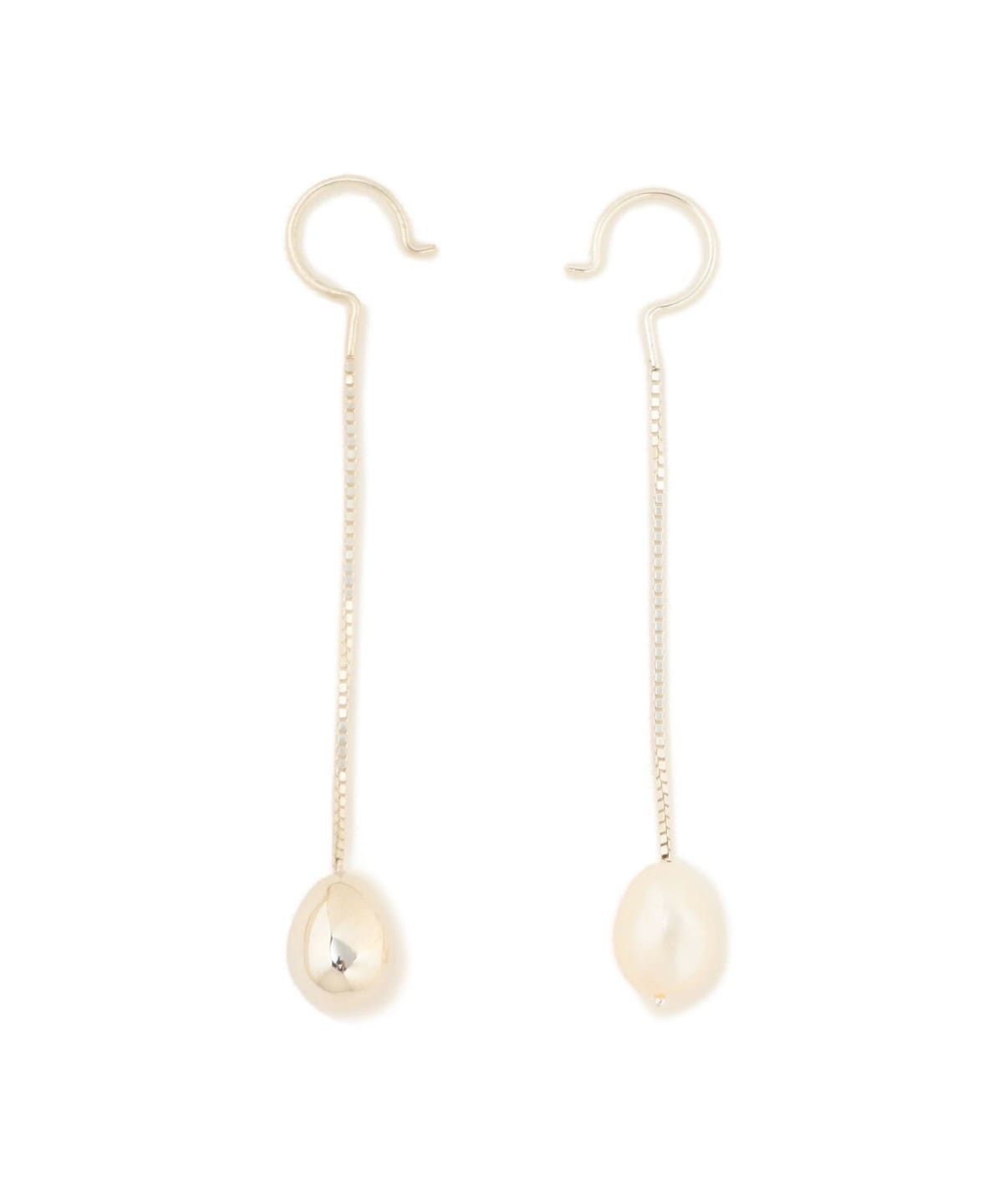 Rieuk / パール チェーン フックピアス アクセサリー WOMEN SILVER ONE SIZE Rieuk / パール チェーン フックピアス アクセサリー WOMEN SILVER ONE SIZE