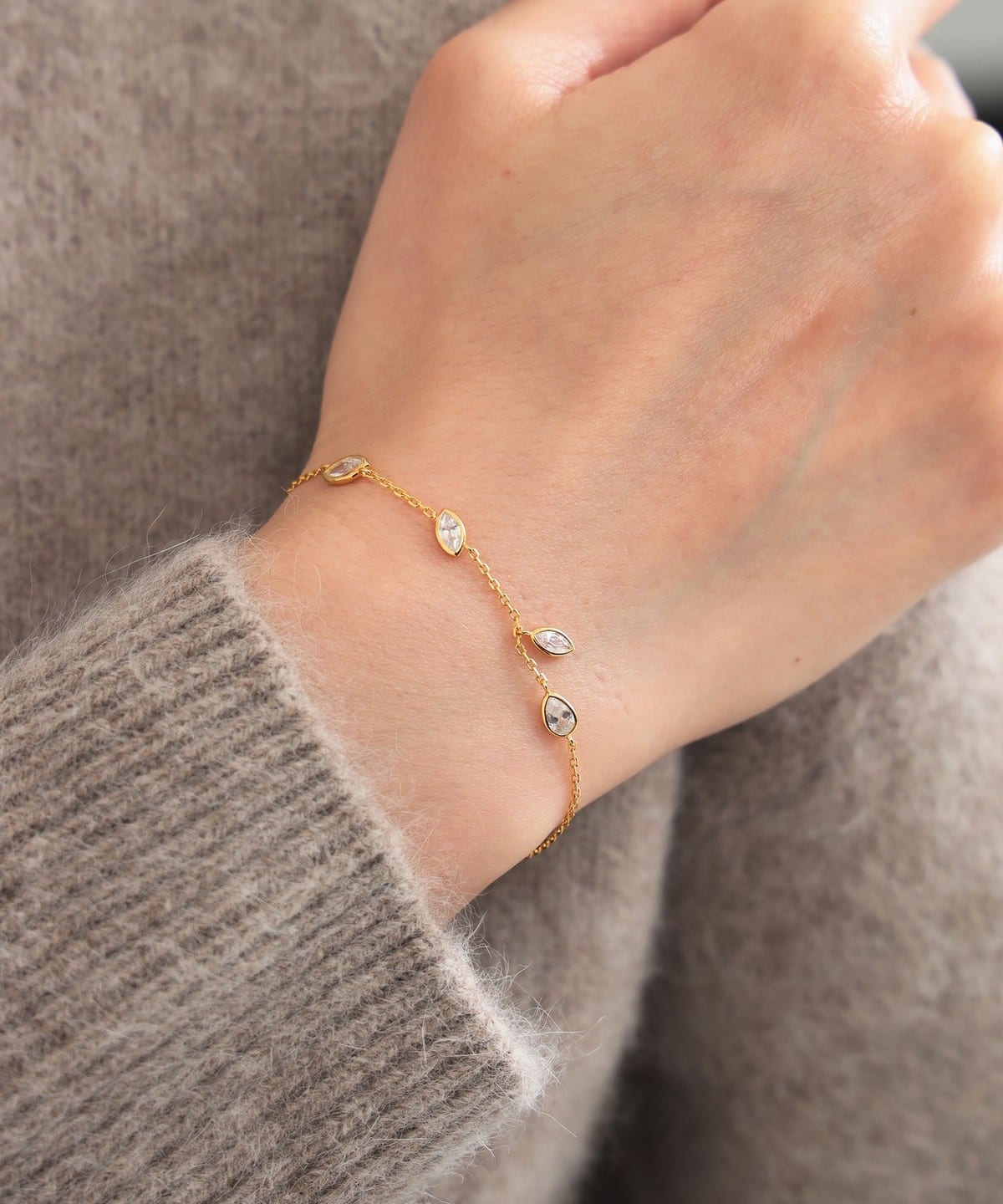 ビームス　ブレスレット BEAMS（ビームス）カーブ チェーン ブレスレット SILVER925