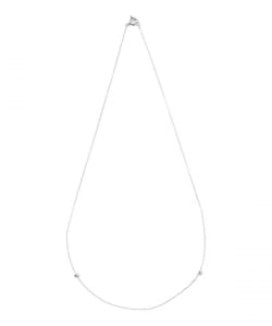 wePERM / スターリングライトチェーン 2ビーズ ネックレス シルバー