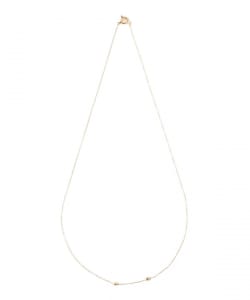 wePERM / スターリングライトチェーン 2ビーズ ネックレス ゴールド