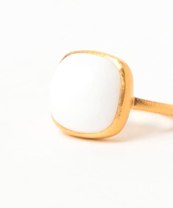 [Special order] Fruitsjolie / White Onyx Ring 13 x 13mm