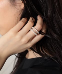 Demi-Luxe BEAMS / 女裝 大小 珍珠 戒指組