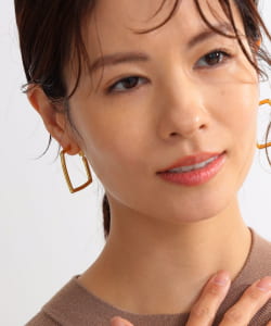 Demi-Luxe BEAMS / 女裝 方形 夾式耳環