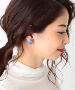 Demi-Luxe BEAMS / オーバルモチーフ イヤリング