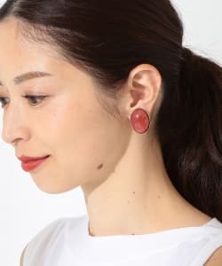 Demi-Luxe BEAMS / パリオーバルガラスイヤリング