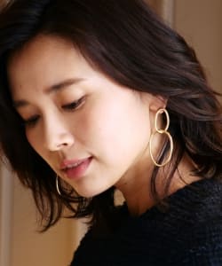 Demi-Luxe BEAMS / ダブルフープピアス