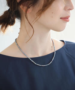 Demi-Luxe BEAMS / 淡水グレーパール ネックレス
