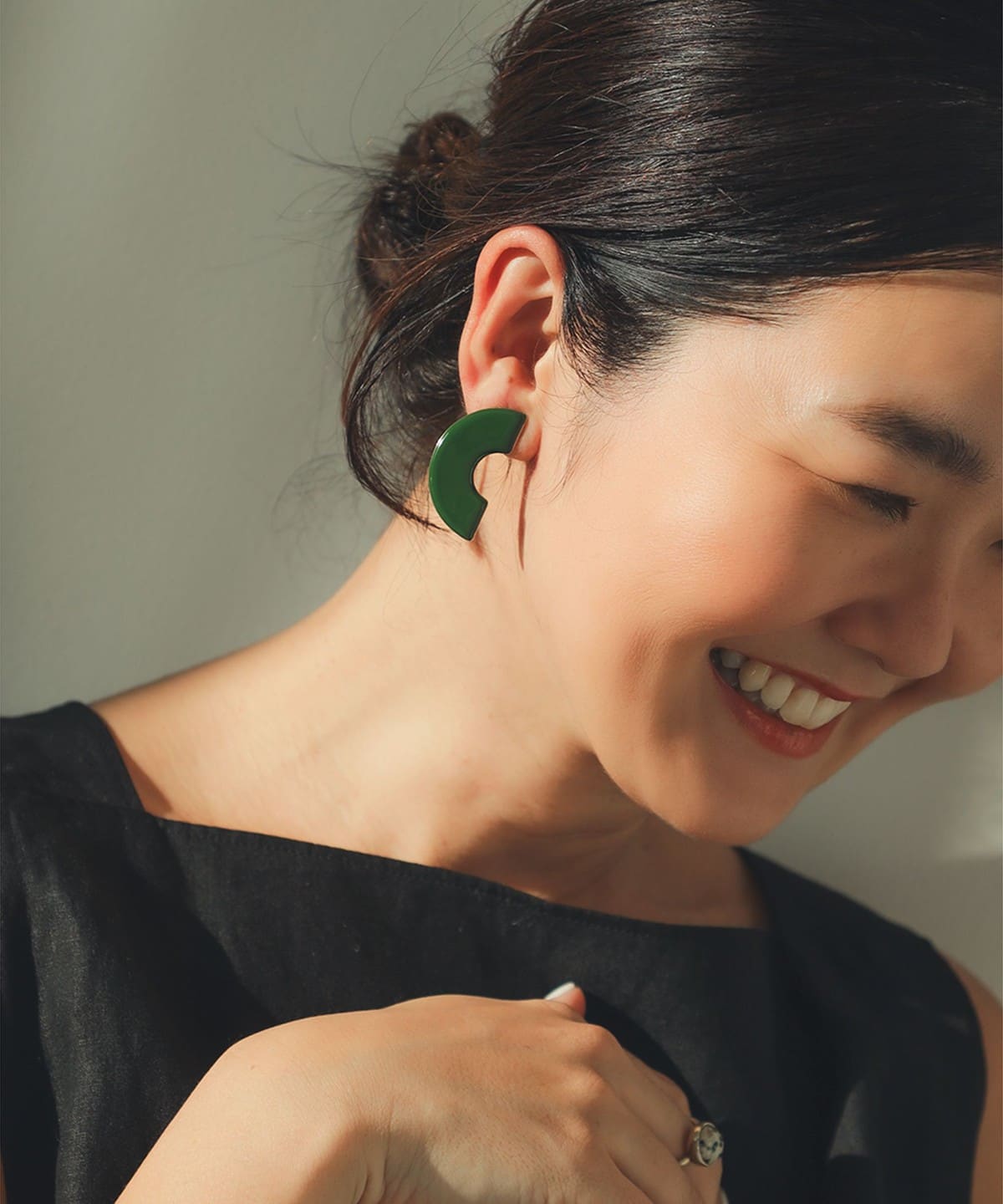 フォレストカラー イヤリング .M アクセサリー WOMEN DARK. GREEN ONE SIZE フォレストカラー イヤリング .M アクセサリー WOMEN DARK. GREEN ONE SIZE