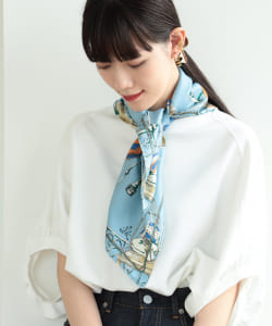ｍanipuri / バルーンスカイ シルクスカーフ SMALL