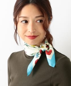 Demi-Luxe BEAMS / シルク花柄スカーフ