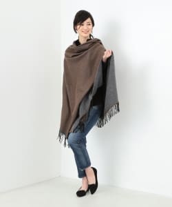 Demi-Luxe BEAMS / バイカラーポンチョ