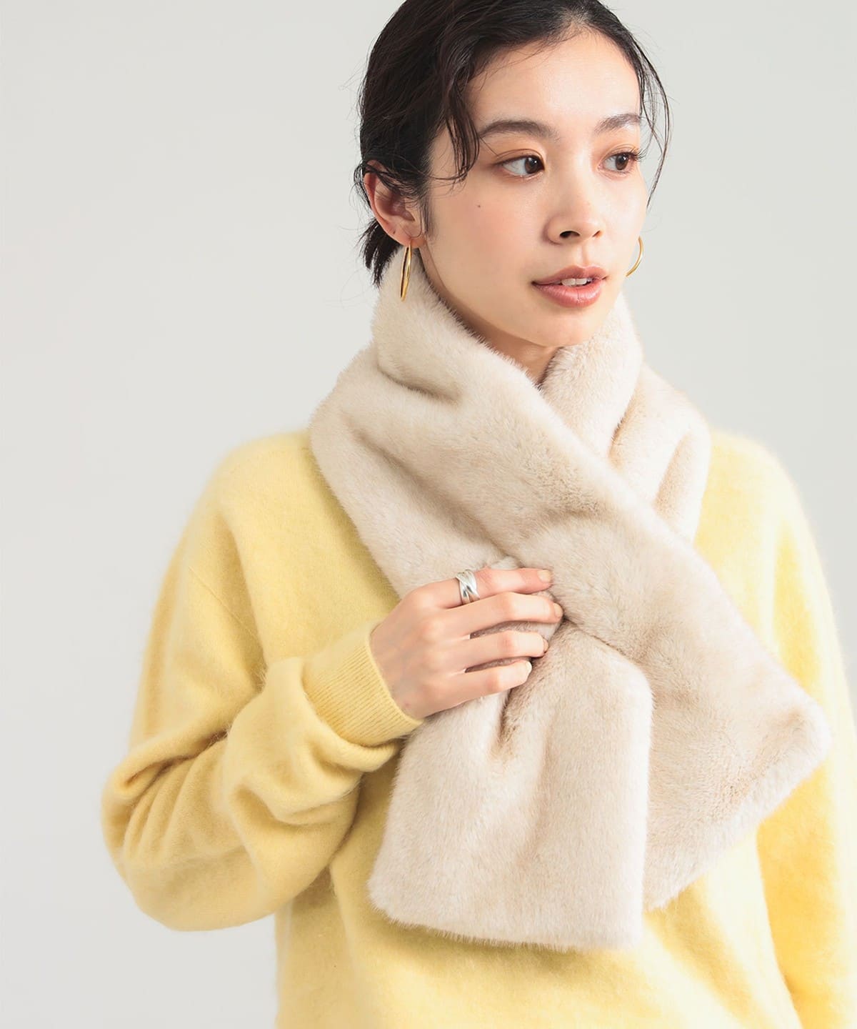 あかふく様ご予約品　　　　　　未使用☆ラピーヌブランシュ ミンクマフラー ファー 楽天市場】ミンク マフラー 編み込み リアルファー ファーマフラー