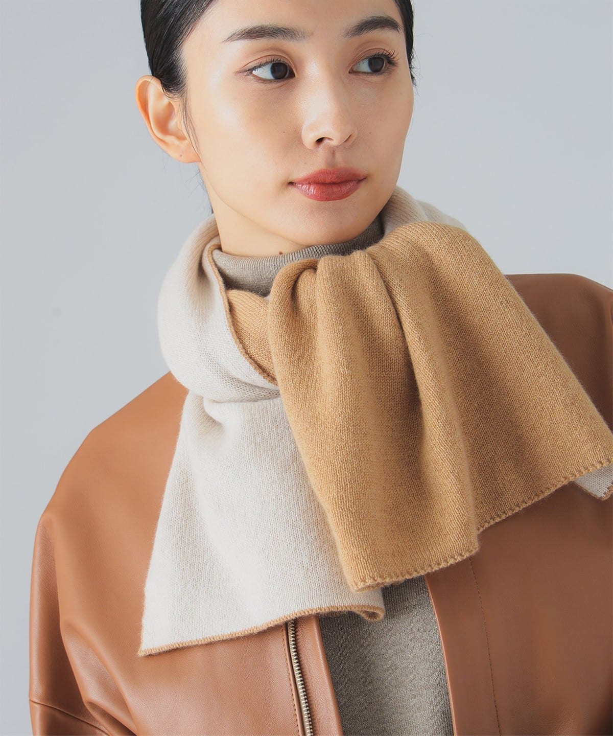 Johnstons of Elgin / リバーシブル ニット ストール ファッション雑貨 WOMEN CAMEL×CHAMPAGNE 25405 ONE SIZE Johnstons of Elgin / リバーシブル ニット ストール ファッション雑貨 WOMEN CAMEL×CHAMPAGNE 25405 ONE SIZE