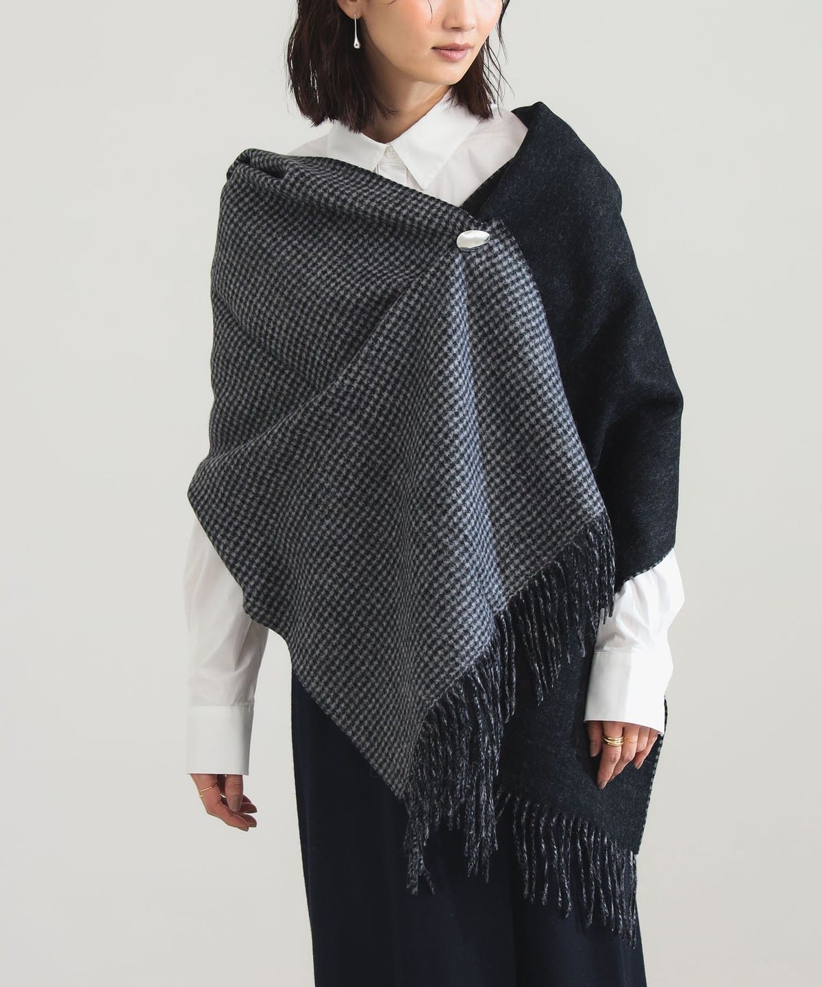 Demi-Luxe BEAMS（デミルクス ビームス）4mm千鳥格子 アルパカ