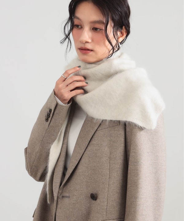 【+10%ポイントUP】ASAUCE MELER / カシミアファー トライアングル ストール