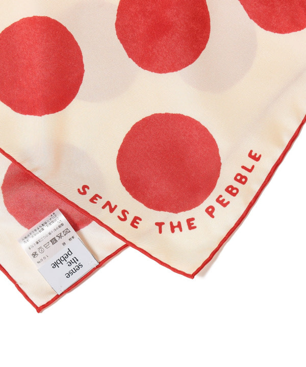 【+10%ポイントUP】sense the pebble / ビッグ ポルカドット スカーフ