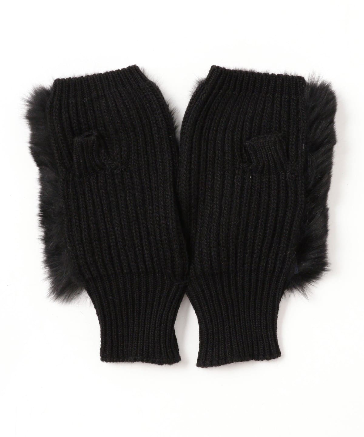 【未使用品】ALPO レッキスファー フィンガーレス グローブ 手袋 黒 Demi-Luxe BEAMS（デミルクス ビームス）【10/8再値下げ】ALPO