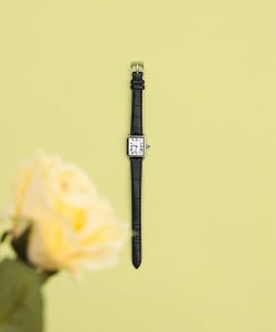 Demi-Luxe BEAMS / スクエア 型押レザー 腕時計Ⅱ