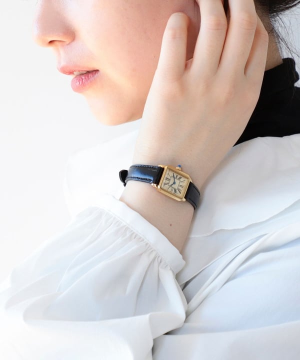 BEAMSDemi-Luxe BEAMS / スクエア 型押レザー 腕時計