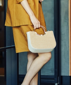 MAISON VINCENT / リングハンドルバスケット ショルダーバッグ