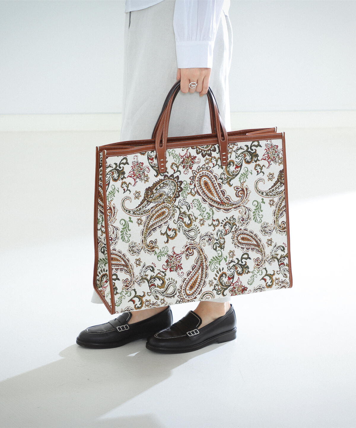 SALE／99%OFF】 A VACATION DAMBO TOTE ナチュラルペイズリー トート