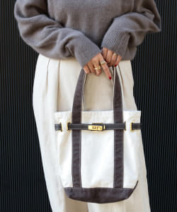 sita parantica × Demi-Luxe BEAMS / 別注 縦型 バイカラー キャンバス トートバッグ