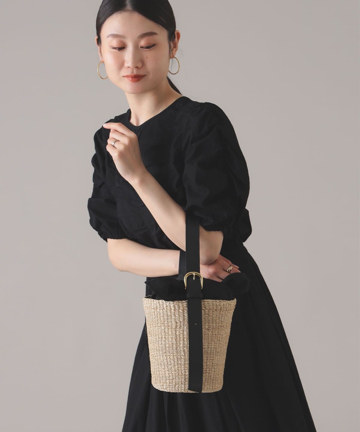 【別注】VIOLAd'ORO ヴィオラドーロ / アバカ バケツ トートバッグ バッグ WOMEN 別注NATURAL×BLACK ONE SIZE 【別注】VIOLAd'ORO ヴィオラドーロ / アバカ バケツ トートバッグ バッグ WOMEN 別注NATURAL×BLACK ONE SIZE
