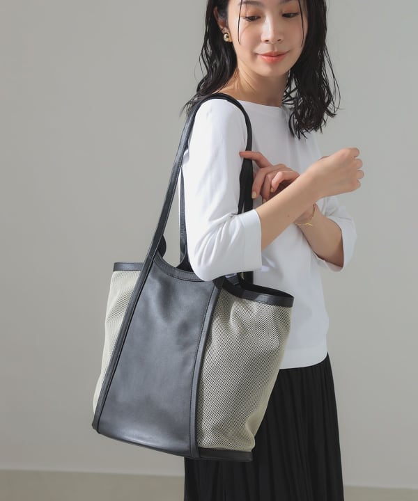 Demi-Luxe BEAMS（デミルクス ビームス）メッシュ コンビ トートバッグ