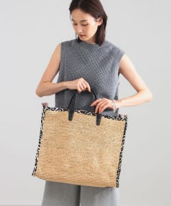 A VACATION / TANK ラフィア LEOPARD トートバッグ