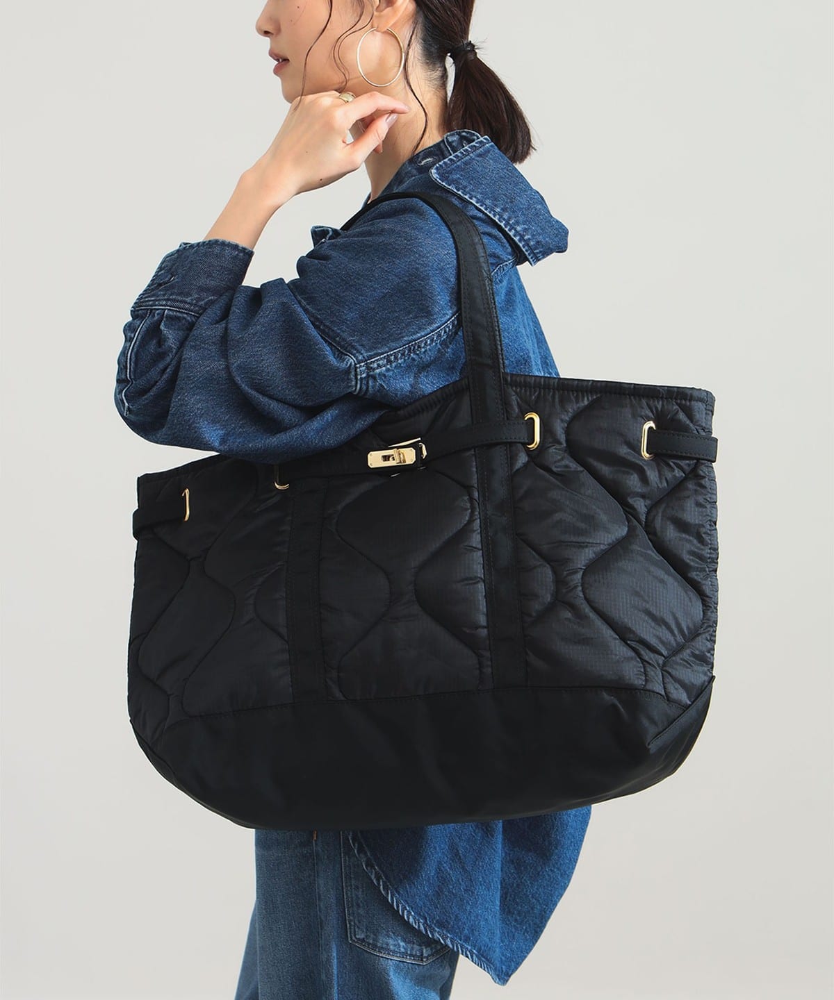 極美品】sita parantica バビロン ナイロンキルトトート L 極美品 