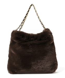 VIOLAd'ORO / ELMO Eco-Rex Fur Chain Bag S