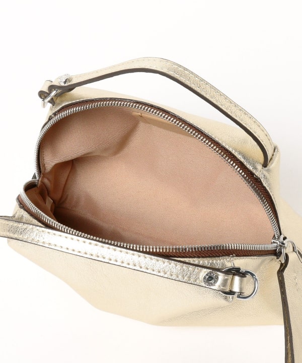 GIANNI CHIARINI / メタリック ALIFA レザーショルダーバッグ S