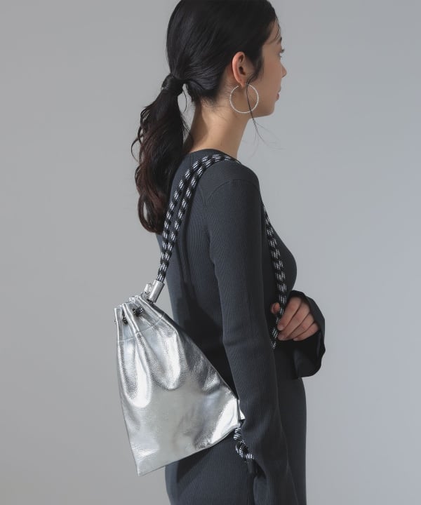 Demi-Luxe BEAMS デミルクスビームス ショルダーバッグ  グレー 【古着】【中古】【送料無料】 Demi-Luxe BEAMS - Demi-Luxe BEAMS デミルクスビームス ショルダー