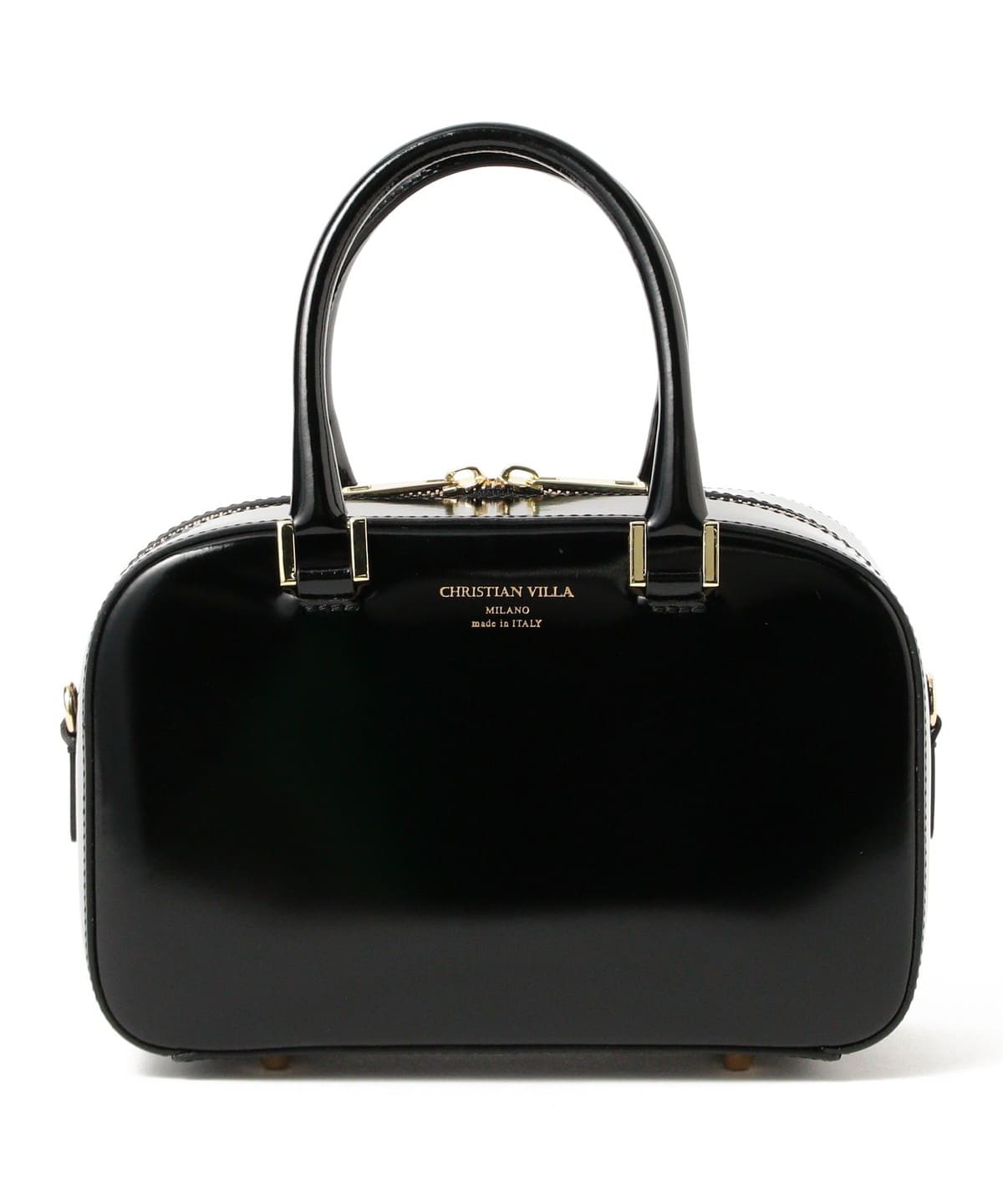 CHRISTIAN VILLA クリスチャン ヴィラ / スクエア ボストン バッグS バッグ WOMEN BLACK ONE SIZE CHRISTIAN VILLA クリスチャン ヴィラ / スクエア ボストン バッグS バッグ WOMEN BLACK ONE SIZE