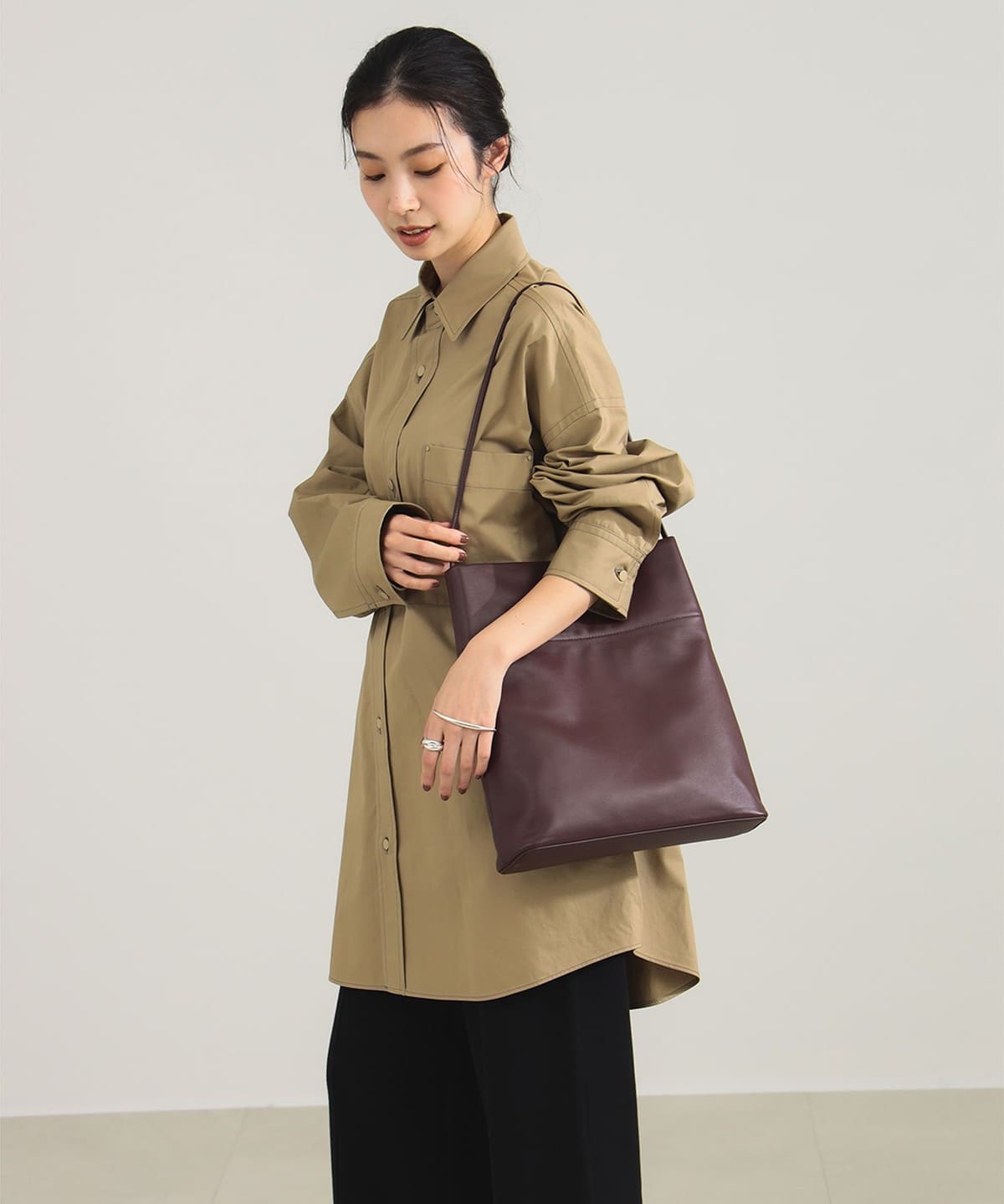 Demi-Luxe BEAMS（デミルクス ビームス）ソフトレザー モダン トート