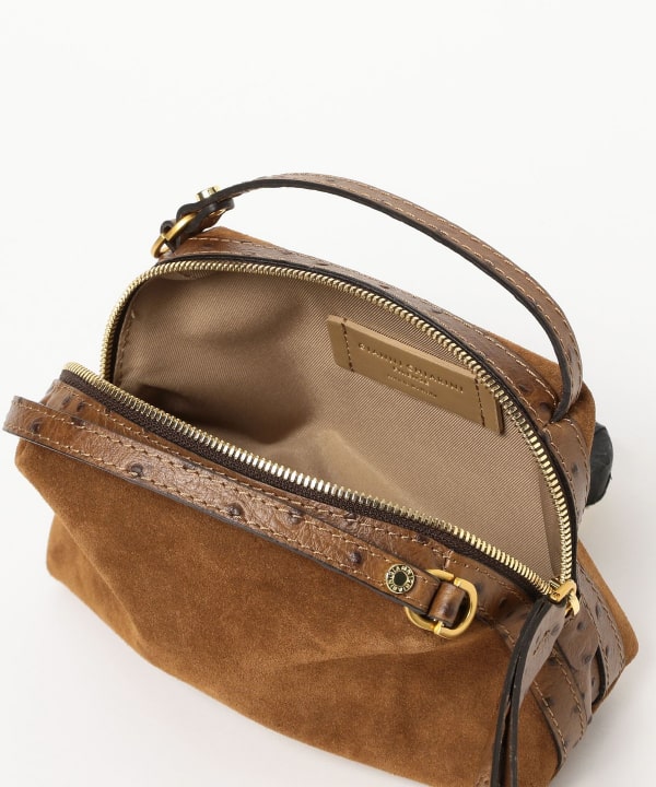 GIANNI CHIARINI / スエード ALIFA レザー ショルダーバッグ S