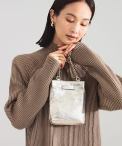 【MORE VARIATION開催中】GIANNI CHIARINI / CAMILLA メタリック レザートートバッグ