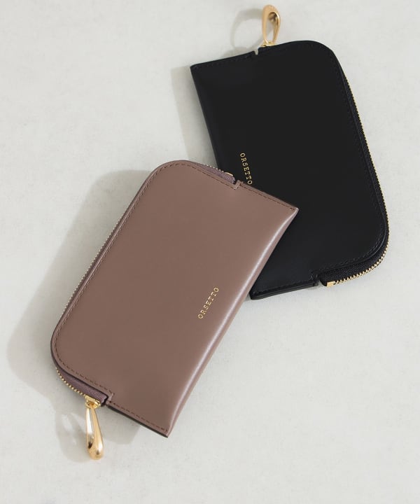ORSETTO / STILLA ミニウォレット 【左】別注TAUPE【右】BLACK