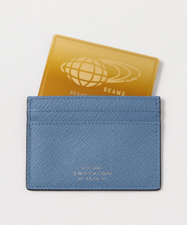 SMYTHSON / パナマレザー フラット カードホルダー カードが余裕をもって収納可能