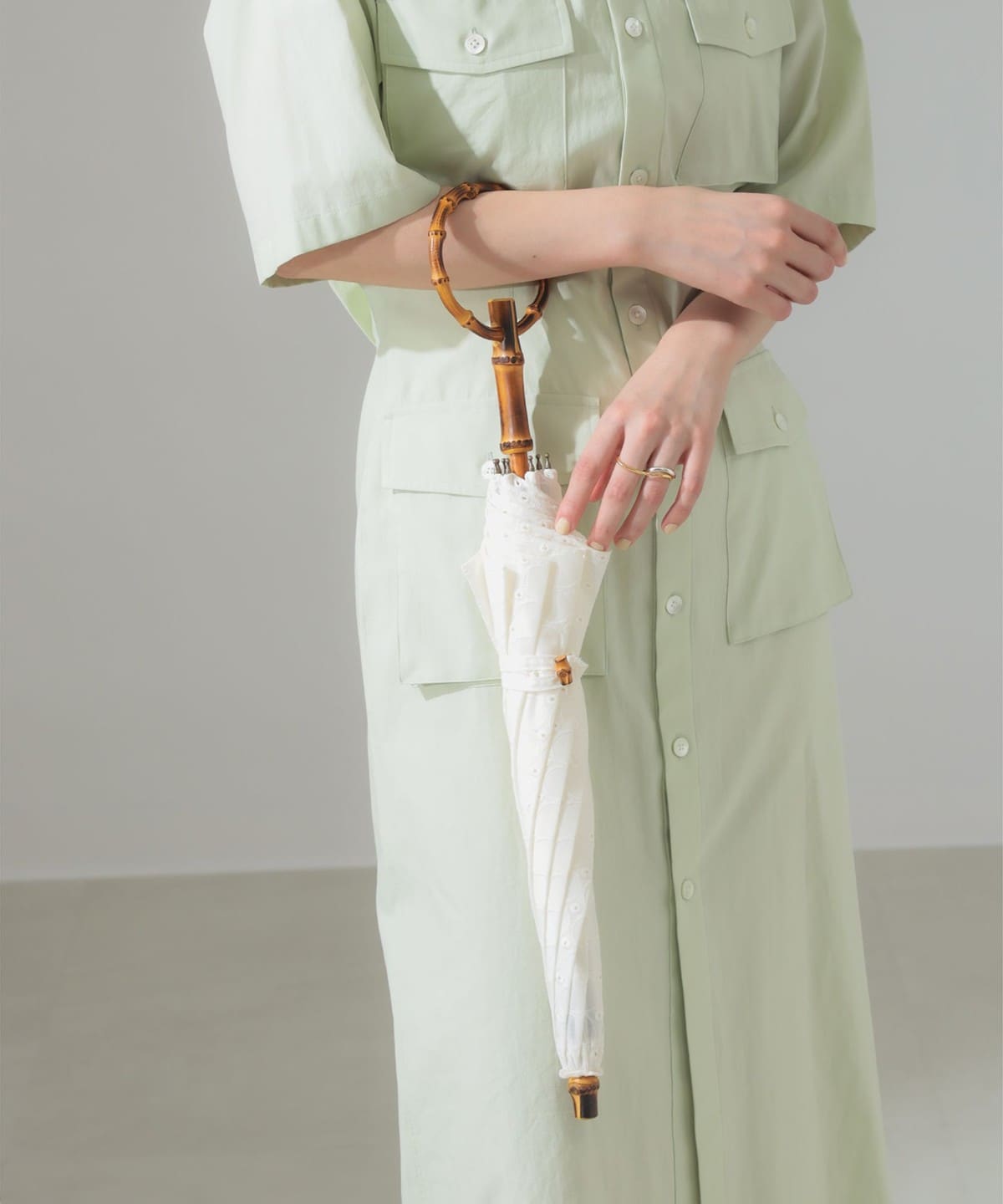 Bon Bon Store ボンボンストア / ドット エンブロイダリー 日傘 ファッション雑貨 WOMEN OFF WHITE ONE SIZE Bon Bon Store ボンボンストア / ドット エンブロイダリー 日傘 ファッション雑貨 WOMEN OFF WHITE ONE SIZE