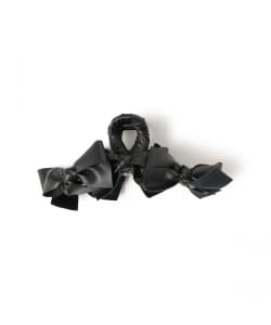 TRESSE / レザー リボン ヘアクリップ