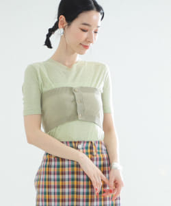 AURALEE / DRY COTTON KNIT BANDEAU