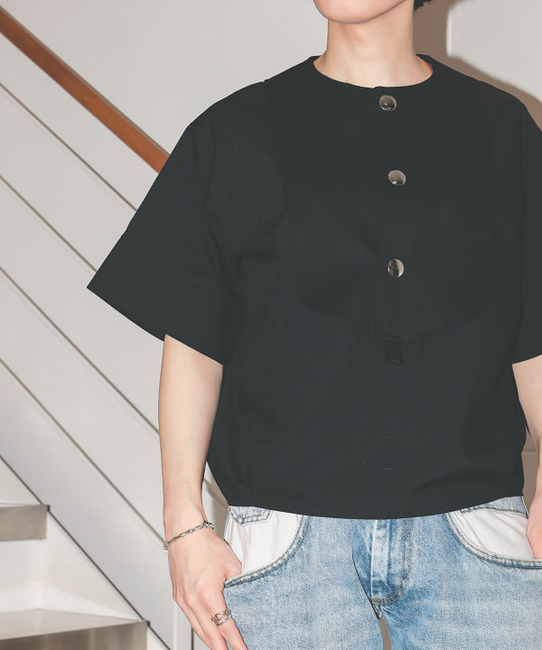 美品 THE RERACS 24SS ラグランニット ショートスリーブポロシャツ URBAN RESEARCH Sonny Label ポロシャツ ポロ OOPS 半袖ラグラン